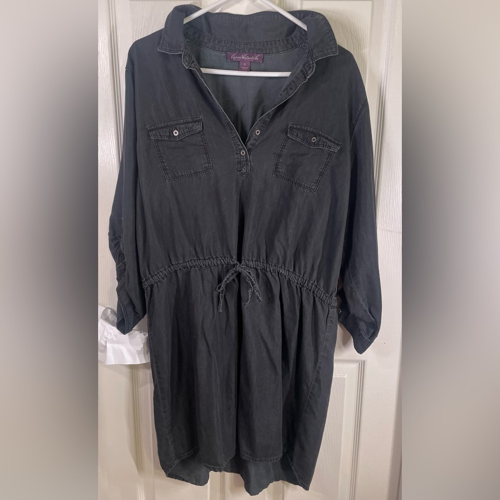 Gloria Vanderbilt Denim Shirt Dress XL
